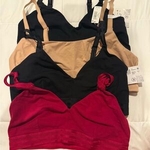 Jockey Black and Red Seamless Bras Intimates Collection women’s Bralettes